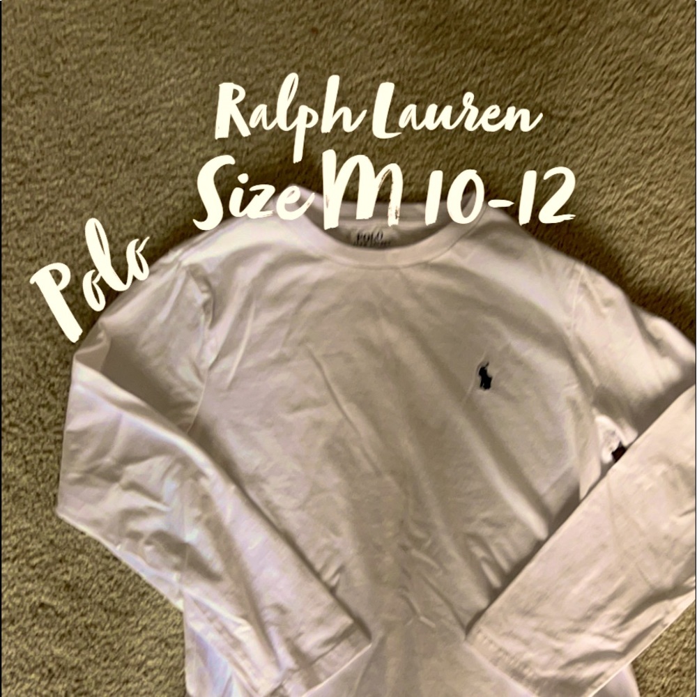 White long sleeve t-shirt-Ralph Lauren-Size M (10-12)